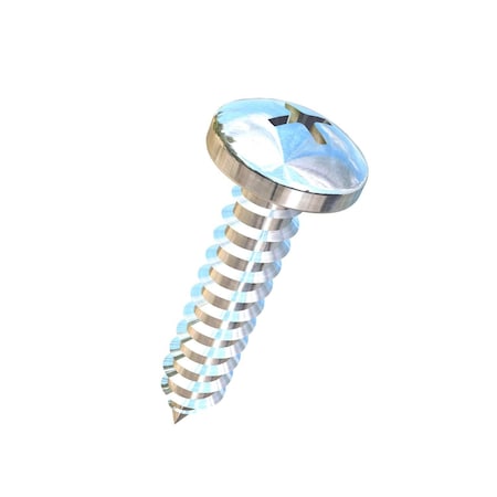 Allied Titanium Sheet Metal Screw, #10 x 7/8 in, Plain Titanium Pan Head Phillips Drive 0052490